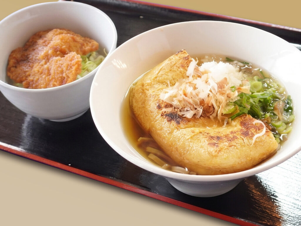 竹田のあげのきつねうどん・そばミニソースカツ丼セットイメージ